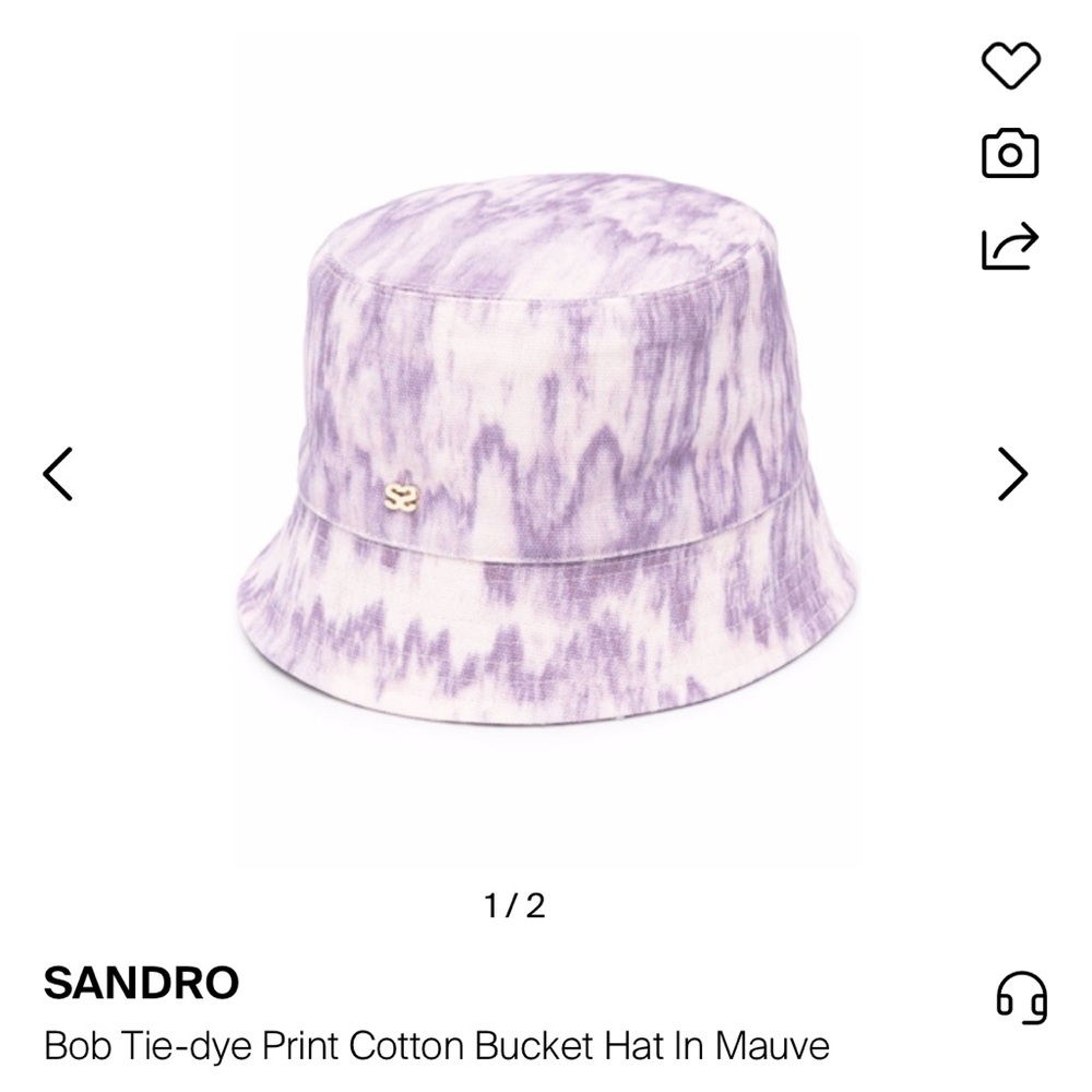 Sandro Purple Tie-Dye Bucket Hat